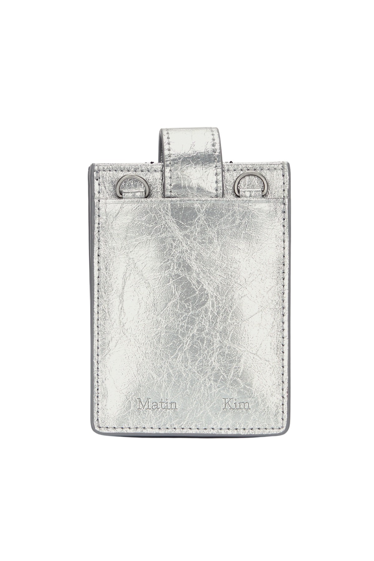 ACCORDION NECKLACE WALLET IN SILVER - MATINKIM